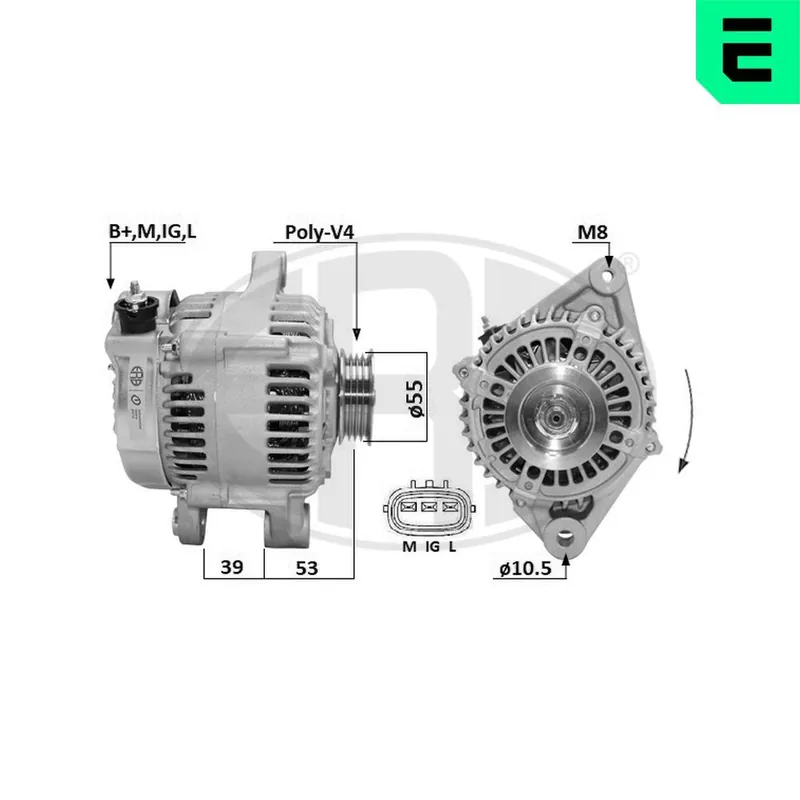 Alternator ERA 209673A Premium
