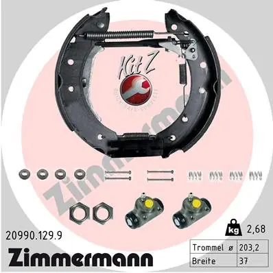 Bestseller Zestaw szczęk hamulcowych ZIMMERMANN 20990.129.9