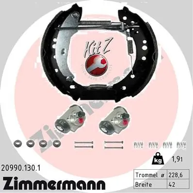Kup teraz Zestaw szczęk hamulcowych ZIMMERMANN 20990.130.1