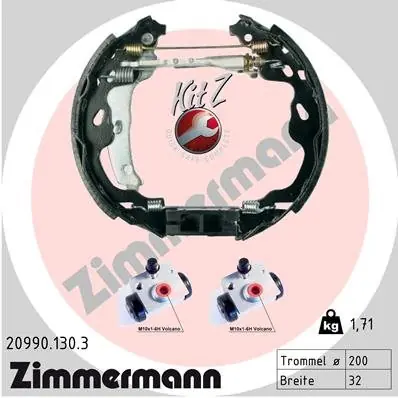 Kup teraz Zestaw szczęk hamulcowych ZIMMERMANN 20990.130.3