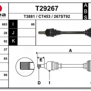Bestseller Wał napędowy EAI T29267